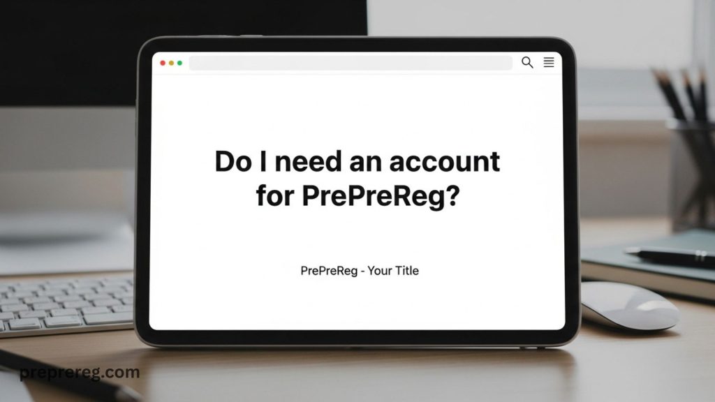 Do I need an account for PrePreReg